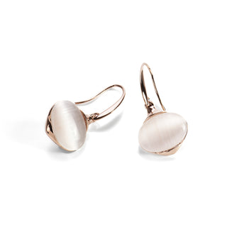 Pendientes de Ojo de Gato acabados en oro rosa 18K - Jelani-rosa