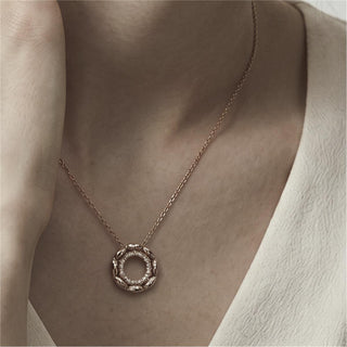 Collar Lionyad acabado oro rosa 18k - Lionyad-BLANCO
