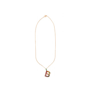 Collar Multicolor acabado oro rosa 18k - Alphabet-MULTICOLOR