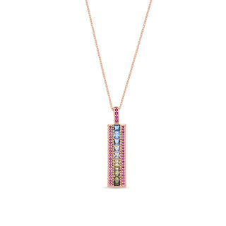 Collar Bu acabado oro rosa 18k - Bu-MULTICOLOR