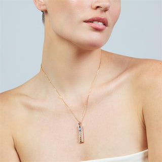 Collar Bu acabado oro rosa 18k - Bu-MULTICOLOR