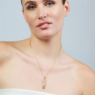 Collar Bu acabado oro rosa 18k - Bu-MULTICOLOR