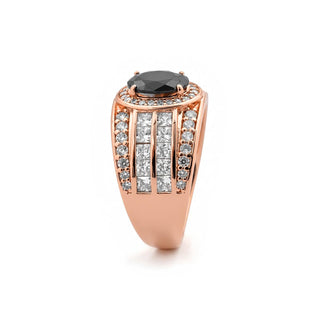 Anillo Riadna acabado oro rosa 18k - Riadna-NEGRO