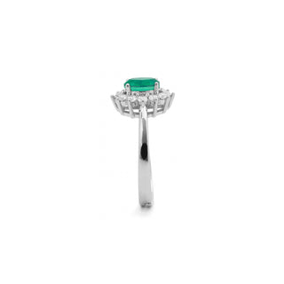 Anillo de Cuarzo Hidrotermal Verde acabado en rodio - Monaw-VERDE