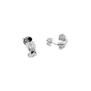 Pendientes acabados en rodio - Reina-gris