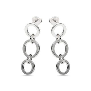 Pendientes acabados en rodio - Sira-gris