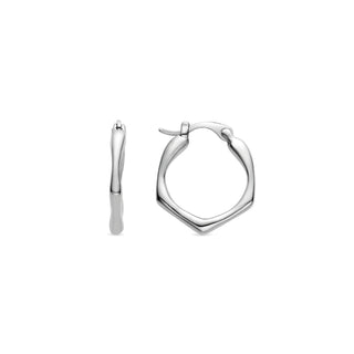 Pendientes de 13mm de diámetro acabados en rodio - Meria-gris