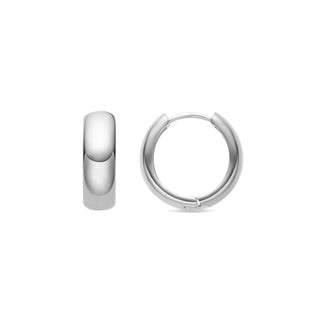 Pendientes de 16mm de diámetro acabados en rodio - Apruk-gris