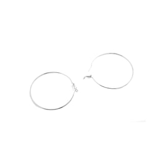 Pendientes de 60mm de diámetro acabados en rodio - Kelxo-gris