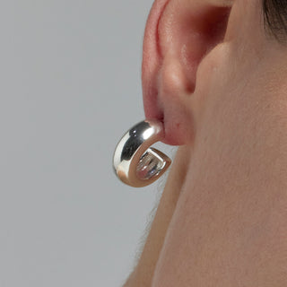 Pendientes de 18,5mm de diámetro acabado en rodio- Dalra-gris