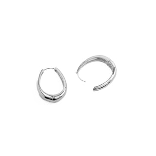 Pendientes de 31mm de diámetro acabado en rodio - Aima-gris