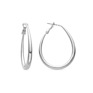 Pendientes de 47mm de diámetro acabado en rodio- Axeir-gris