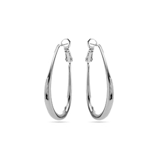 Pendientes de 47mm de diámetro acabado en rodio- Axeir-gris