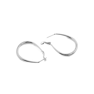 Pendientes de 47mm de diámetro acabado en rodio- Axeir-gris