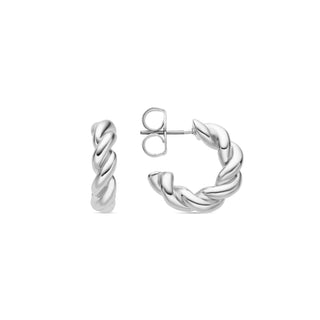 Pendientes de 17mm de diámetro acabado plata - Izo-gris