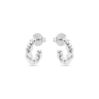 Pendientes de 17mm de diámetro acabado plata - Izo-gris