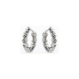 Pendientes de 18,5mm de diámetro acabado plata - Tansit-gris