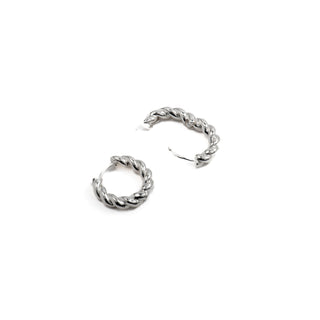 Pendientes de 18,5mm de diámetro acabado plata - Tansit-gris