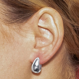 Pendientesde 16,5mm de diámetro acabado plata - Mickra-gris