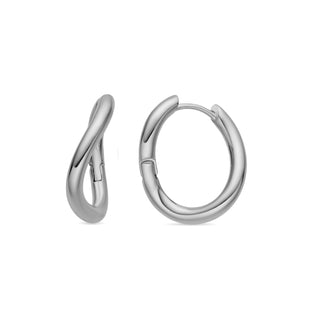 Pendientes de 18,5mm de diámetro acabado plata - Lial-gris