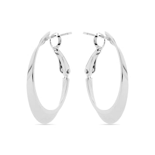 Pendientes de 34,5mm de diámetro acabado plata - Drola-gris