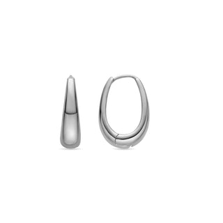 Pendientes de 24mm de diámetro acabado plata - Luya-gris