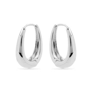 Pendientes de 24mm de diámetro acabado plata - Luya-gris