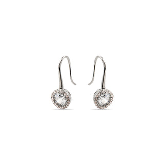 Pendientes con Circonita Brillante acabado plata - Tisab-gris