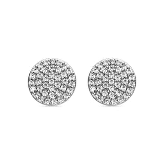 Pendientes con Circonita Brillante acabado plata - Gudpe-gris