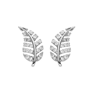 Pendientes con Circonita Brillante acabado plata - Tatsy-gris