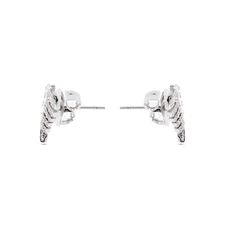 Pendientes con Circonita Brillante acabado plata - Tatsy-gris