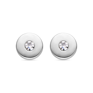Pendientes con Circonita Brillante acabado plata - Moi-gris