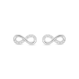 Pendientes de Circonita Brillante Acabado En Plata - Lahaj-Plateado