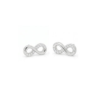 Pendientes de Circonita Brillante Acabado En Plata - Lahaj-Plateado