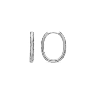 Pendientes de 15mm de diámetro con circonita acabado plata - Dinlah-gris