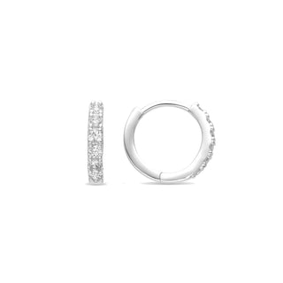 Pendientes con Circonita Brillante acabado plata - Ulgel-blanco