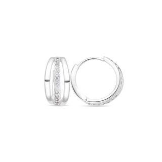 Pendientes de Circonita Brillante acabado en Rodio - Loslia-Plateado