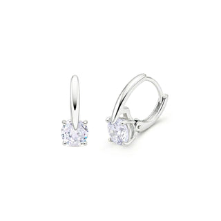 Pendientes de Circonita Brillante acabado en rodio - Loranli-Plateado