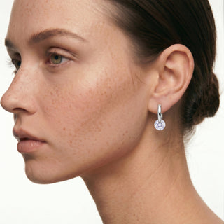 Pendientes de Circonita Brillante acabado en rodio - Loranli-Plateado