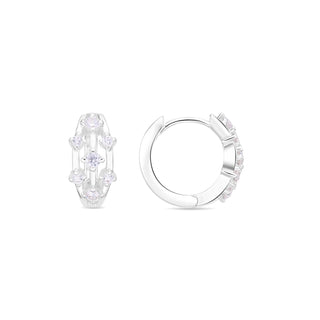 Pendientes de Circonita Brillante acabado en rodio - Issal-Plateado