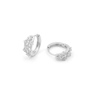 Pendientes de Circonita Brillante acabado en rodio - Issal-Plateado
