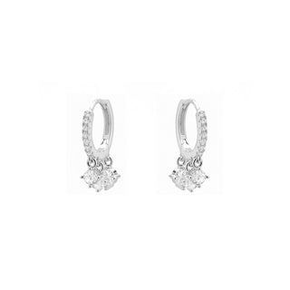 Pendientes de Circonita Brillante Acabado En Plata - Russa-Plateado