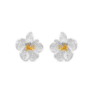 Pendientes de Perla Blanca Acabado En Plata - Besion-Plateado