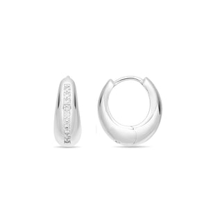LUXENTER Kaki锆石耳环 镀铑 西班牙轻奢珠宝品牌 气质百搭送礼推荐