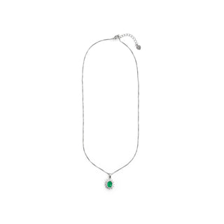 Collar de Cuarzo Hidrotermal Verde acabado en rodio - Monaw-VERDE