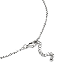Collar de Circonita Brillante acabado en rodio - Alphabet-blanco
