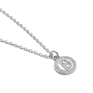 Collar de Circonita Brillante acabado en rodio - Alphabet-blanco