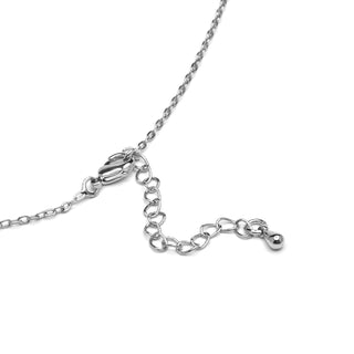Collar con Circonita Brillante acabado plata - Alphabet-blanco