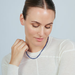 Collar de Circonita Azul acabado en rodio - Doomtil-AZUL