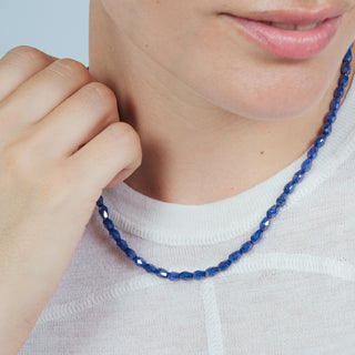 Collar de Circonita Azul acabado en rodio - Doomtil-AZUL
